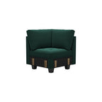 Belffin Velvet Corner Seat Module for Modular Sectional Sofa Couch Corner Sofa Couch Chair Green