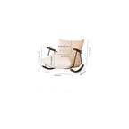 Cream Wind Rocking Chair Household Single Retro Sofa Living Room Balcony White Fat Lazy Leisure Lounge