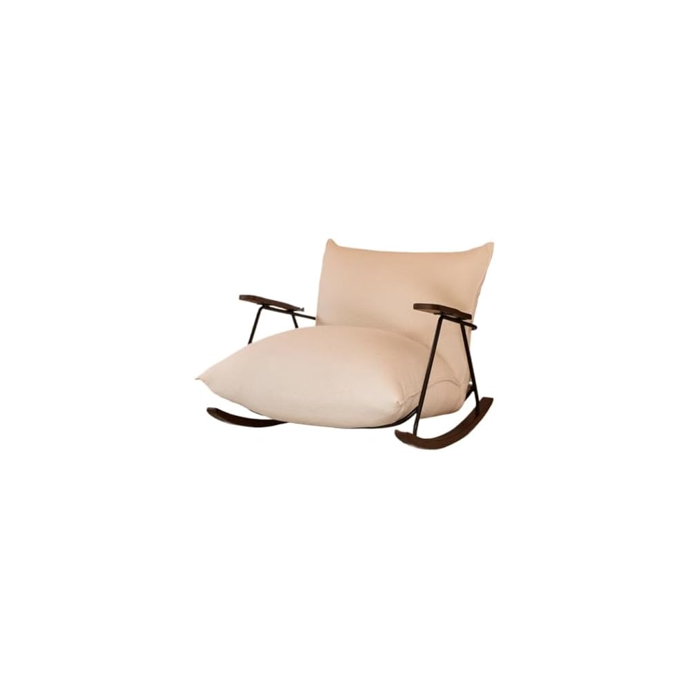 Cream Wind Rocking Chair Household Single Retro Sofa Living Room Balcony White Fat Lazy Leisure Lounge