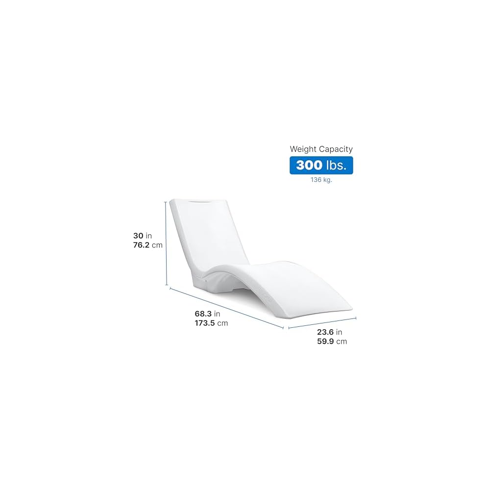 Step2 Vero Pool Lounger and Accessories Bundle, White & Blue