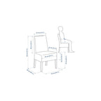 BERGMUND chair w medium long cover, black/Djuparp dark grey