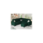 Belffin Velvet Corner Seat Module for Modular Sectional Sofa Couch Corner Sofa Couch Chair Green