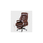 Reclining Leather Executive Office Chair with Lift and Swivel Function,Ergonomic High-Back Computer Desk Chair for Home Office and Workspace Boss Seating