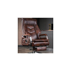 Reclining Leather Executive Office Chair with Lift and Swivel Function,Ergonomic High-Back Computer Desk Chair for Home Office and Workspace Boss Seating