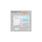 ADORNEVE Loft Bed Full Size with Desk and 8 Storage Drawers, White