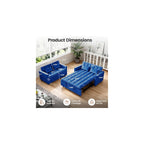 NicBex Sleeper Sofa Bed with Adjustable Backrest & Side Pockets, Blue