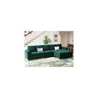 Belffin Velvet Corner Seat Module for Modular Sectional Sofa Couch Corner Sofa Couch Chair Green