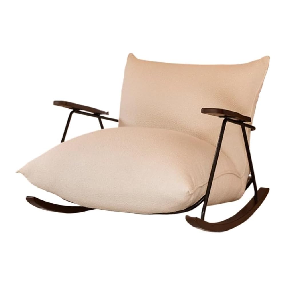 Cream Wind Rocking Chair Household Single Retro Sofa Living Room Balcony White Fat Lazy Leisure Lounge
